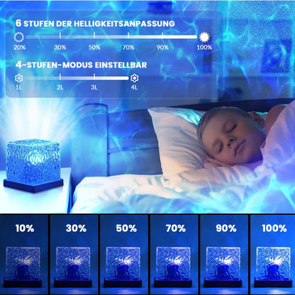 Ocean Wave Lamp Projector with Remote, 3D Water Ripple LED Night Light for Bedroom, Romantic Decor, Gift for Couples